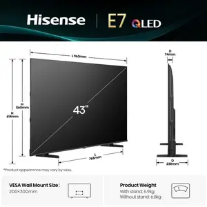 TV 43E77Q 43", QLED 4K, 60Hz TV 43E77Q 43", QLED 4K, 60Hz