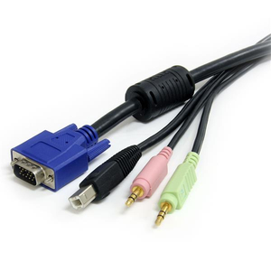 4-in-1 USB VGA KVM Switch Kabel 1,8m