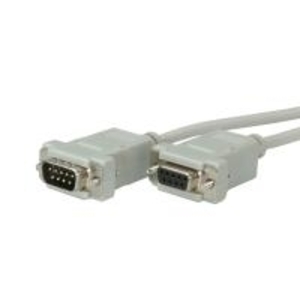 RS232 cable plug/socket D-Sub 9/9-pol. grey 3m