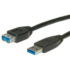 USB3.0 Kabel Stecker A/Buchse A schwarz 0,8m