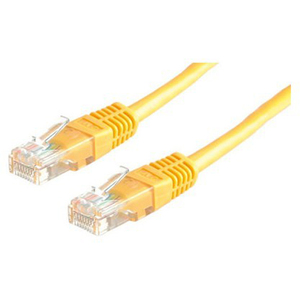 Patchkabel RJ-45 U/UTP Cat5e Gelb 1m